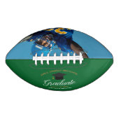 Green Abschluss Custom High School Graduate Foto Football (Vorderseite)
