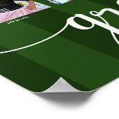 Green Abschluss K-12 Fotocollage Stripes Script Poster (Ecke)