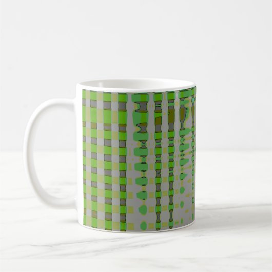 Green Abstract Art 1003 Kaffeetasse (Links)