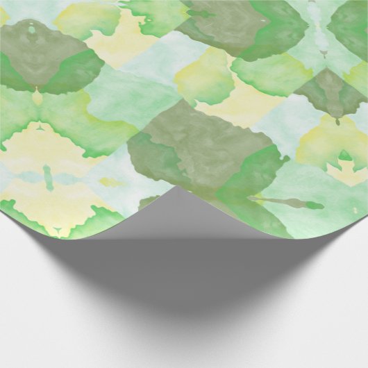 Green abstract art Magical wallpaper Geschenkpapier (Ecke)