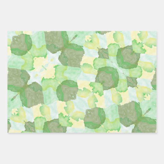 Green abstract art Magical wallpaper Geschenkpapier Set (Vorderseite)