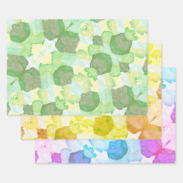 Green abstract art Magical wallpaper Geschenkpapier Set