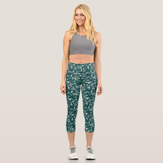 Green Abstract Capris (Vorderseite)