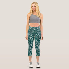 Green Abstract Capris for Any Occasion