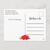 Green Abstract Christmas Tree Feiertagspostkarte (Rückseite)