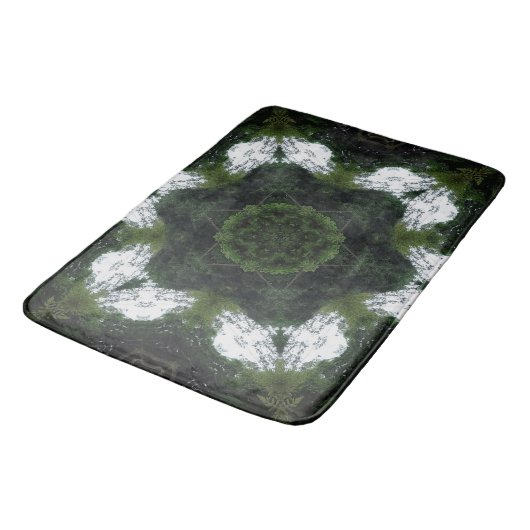 GREEN ABSTRACT DRAWING. SAMER BRASIL 1 BADEMATTE (Schrägansicht)