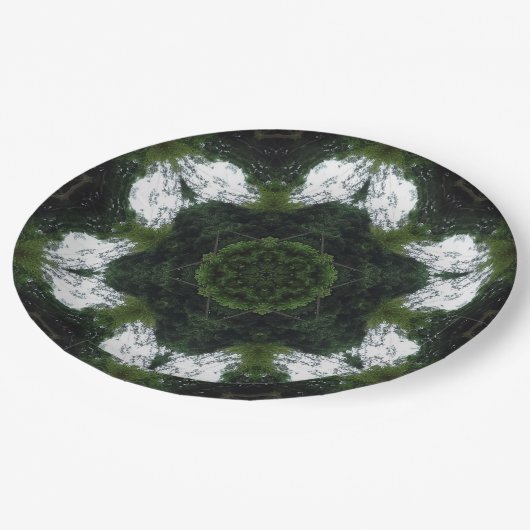 GREEN ABSTRACT DRAWING. SAMER BRASIL 1 PAPPTELLER (Schrägansicht)