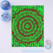 Green Abstract Flower Bulk Scrapbook Paper Pages Flyer (Einzeln)