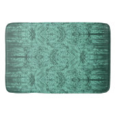 Green Abstract Island Tiki Pattern Badematte (Vorderseite)