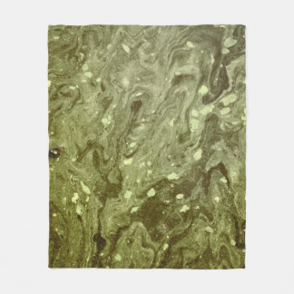 Green abstract painting fleecedecke