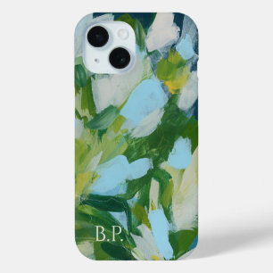 Green Abstrakt Art Monogram Individuelle Name Case-Mate iPhone Hülle