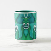 Green Abstrakt Art Tasse (Zentrum)