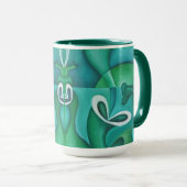 Green Abstrakt Art Tasse (VorderseiteRechts)