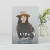 Green Abstrakt Brushstrokes Foto Abschluss Ankündigung (Stehend Vorderseite)