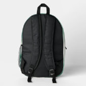 Green Abstrakt Emerald Vibes Bedruckter Rucksack (Rückseite)