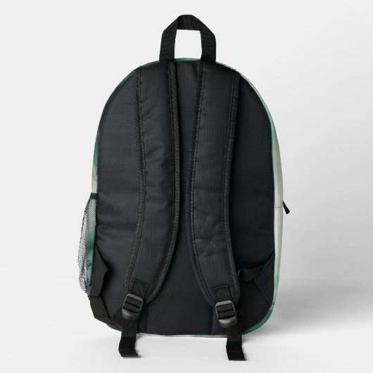 Green Abstrakt Emerald Vibes Bedruckter Rucksack (Rückseite)