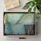 Green Abstrakt Fluid Art Seidenpapier (Geschenk)