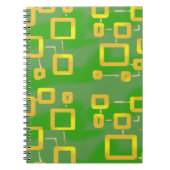 Green Abstrakt Geometric Spiral Foto Notebook Notizblock (Vorderseite)