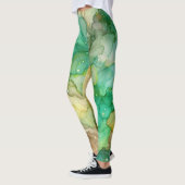 GREEN ABSTRAKT MARBLE LEGGINGS (Links)