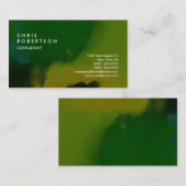 Green Abstrakt Modern Creative Business Card Visitenkarte (Vorne/Hinten)