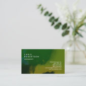 Green Abstrakt Modern Creative Business Card Visitenkarte (Stehend Vorderseite)