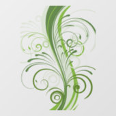 Green Abstrakt Sheer Window Cloning for Natural Li Fensteraufkleber (Blatt)