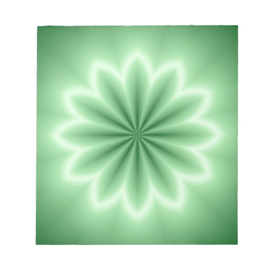 Green Abstrakt Star Notizblock (Vorderseite)
