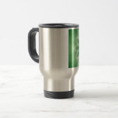 Green Abstrakt Star Reisebecher (Vorderseite Links)