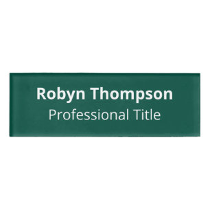 Green Acrylic Name Tag Magnetic 3x1 Beruflich Namenschild