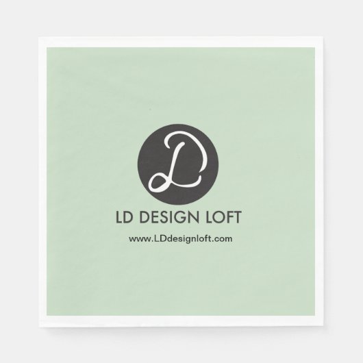 Green Add Your logo here and website Napkins Serviette (Vorderseite)