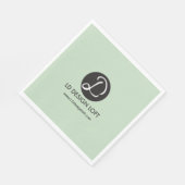 Green Add Your logo here and website Napkins Serviette (Ecke)