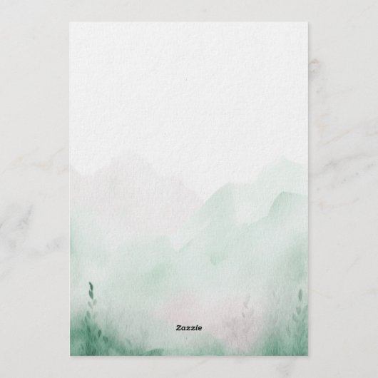  Green Adventure Awaits Baby Shower Einladung (Rückseite)