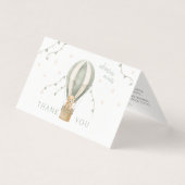 Green Adventure Baby Dusche faltbar Danke (Vorderseite)