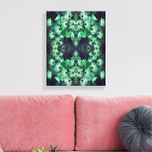 Green African Daisy Blume Abstrakt Leinwanddruck (Insitu (Wohnzimmer))