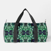 Green African Daisy Blume Abstrakt Personalisiert Duffle Bag (Rückseite)
