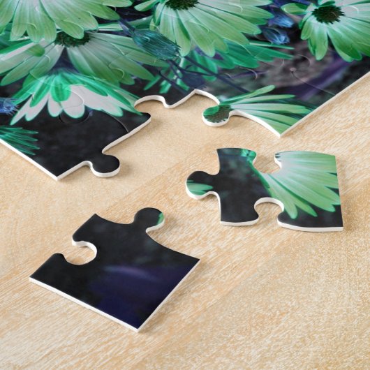 Green African Daisy Blume Abstrakt Puzzle (Seite)