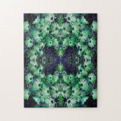 Green African Daisy Blume Abstrakt Puzzle (Vertikal)