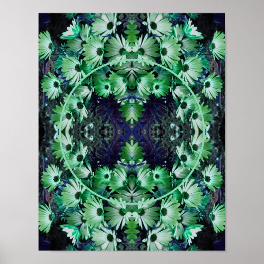 Green African Daisy Blume Frame Add Your Foto Poster (Vorne)