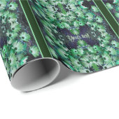 Green African Daisy Blume Personalisiert Geschenkpapier (Rolleneckpunkt)