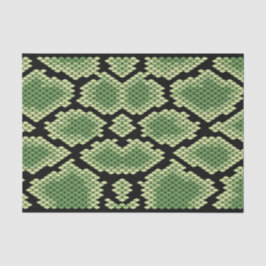 Green African Wildlife Snage Animal Print Muster Seidenpapier