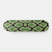 Green African Wildlife Snage Animal Print Muster Skateboard (Horizontal)