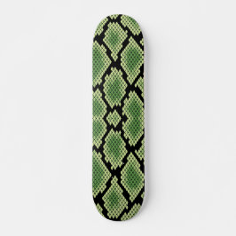 Green African Wildlife Snage Animal Print Muster Skateboard