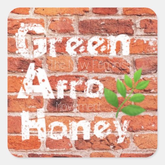 Green Afro Honey Sticker 2 (Vorderseite)