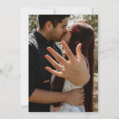 Green Agate Foto Wedding Save the Date (Rückseite)