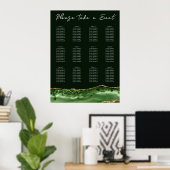 Green Agate Hochzeitstabelle Poster (Heimbüro)