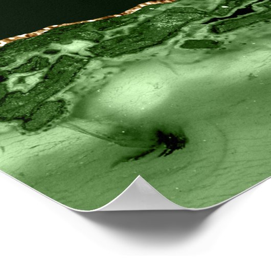 Green Agate Hochzeitstabelle Poster (Ecke)