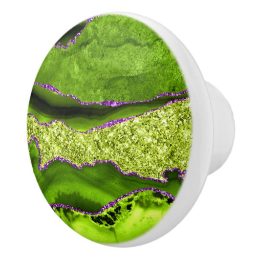 Green Agate Keramikknauf (Rechts)