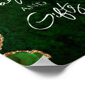 Green Agate Wedding Gifts Sign Poster (Ecke)