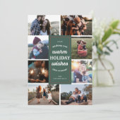 Green Aight Foto Warme Urlaubskarte Feiertagskarte (Stehend Vorderseite)