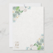 Green Ainderella Carriage Western Quinceañera Einladung (Rückseite)